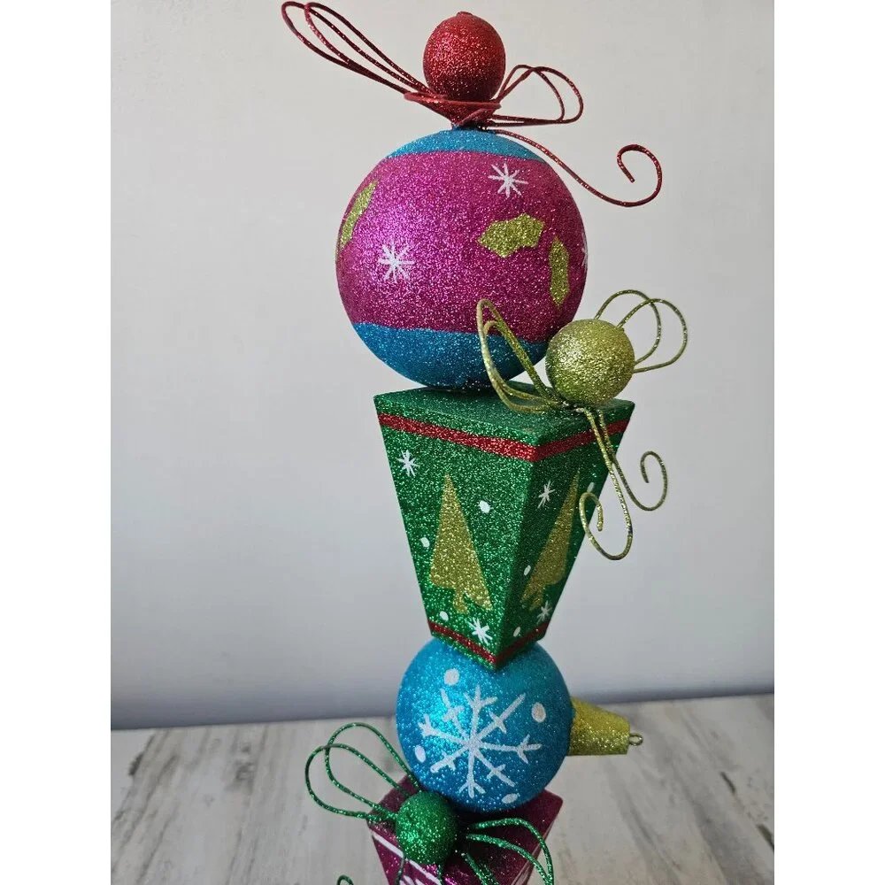 Pier 1 ornament glitter vintage rare Xmas decor centerpiece Bose‎